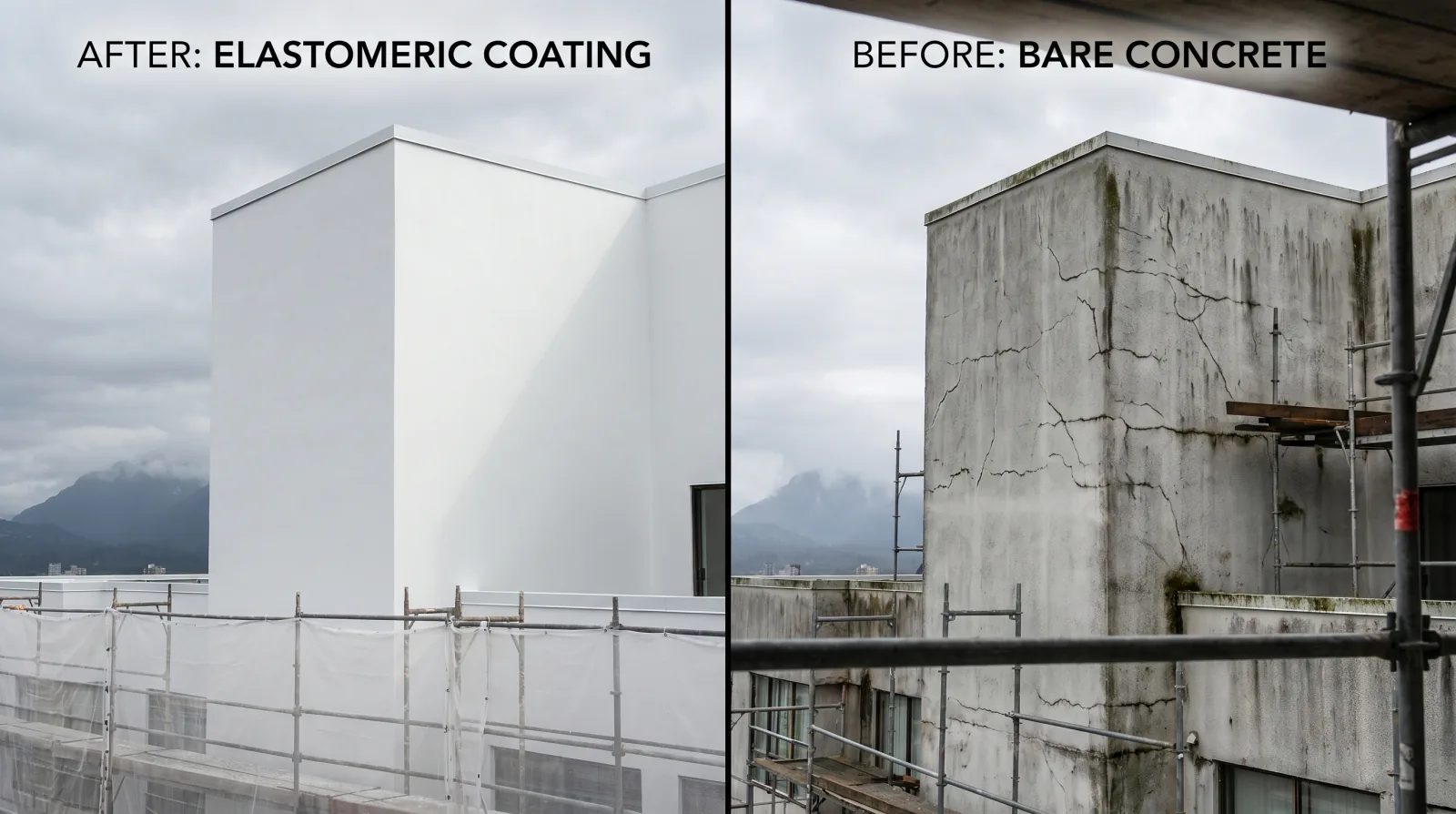 Elastomeric coating vs. acrylic paint for stucco & concrete