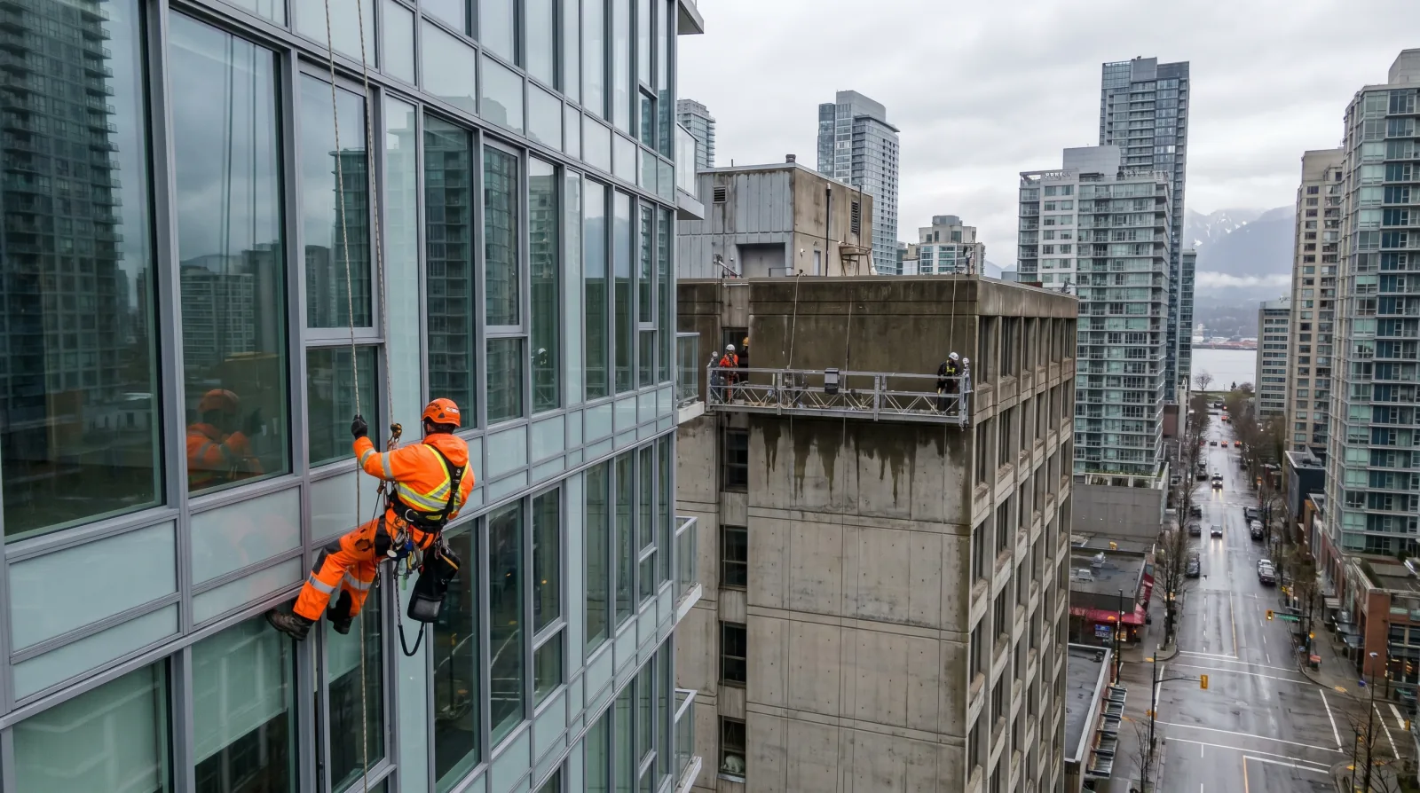 Rope access vs. swing stage vs. scaffolding